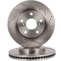 Front Drilled Slotted Brake Rotors for Toyota RAV4 (2008–2015) Scion XB