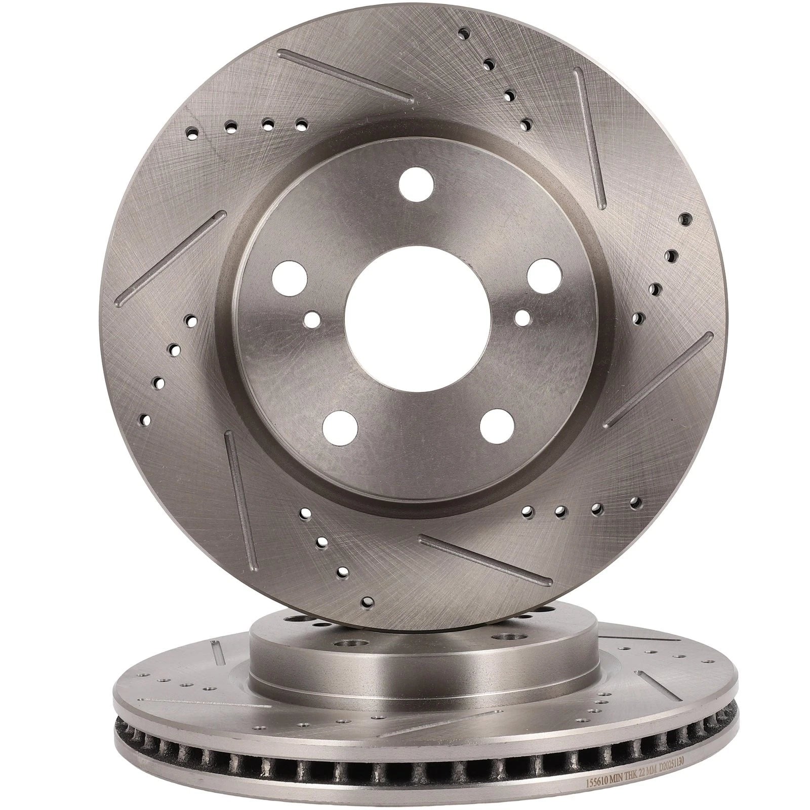 Front Drilled Slotted Brake Rotors for Toyota RAV4 (2008–2015) Scion XB