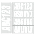 Set of 4 White Boat Registration Decals A-Z 0-9