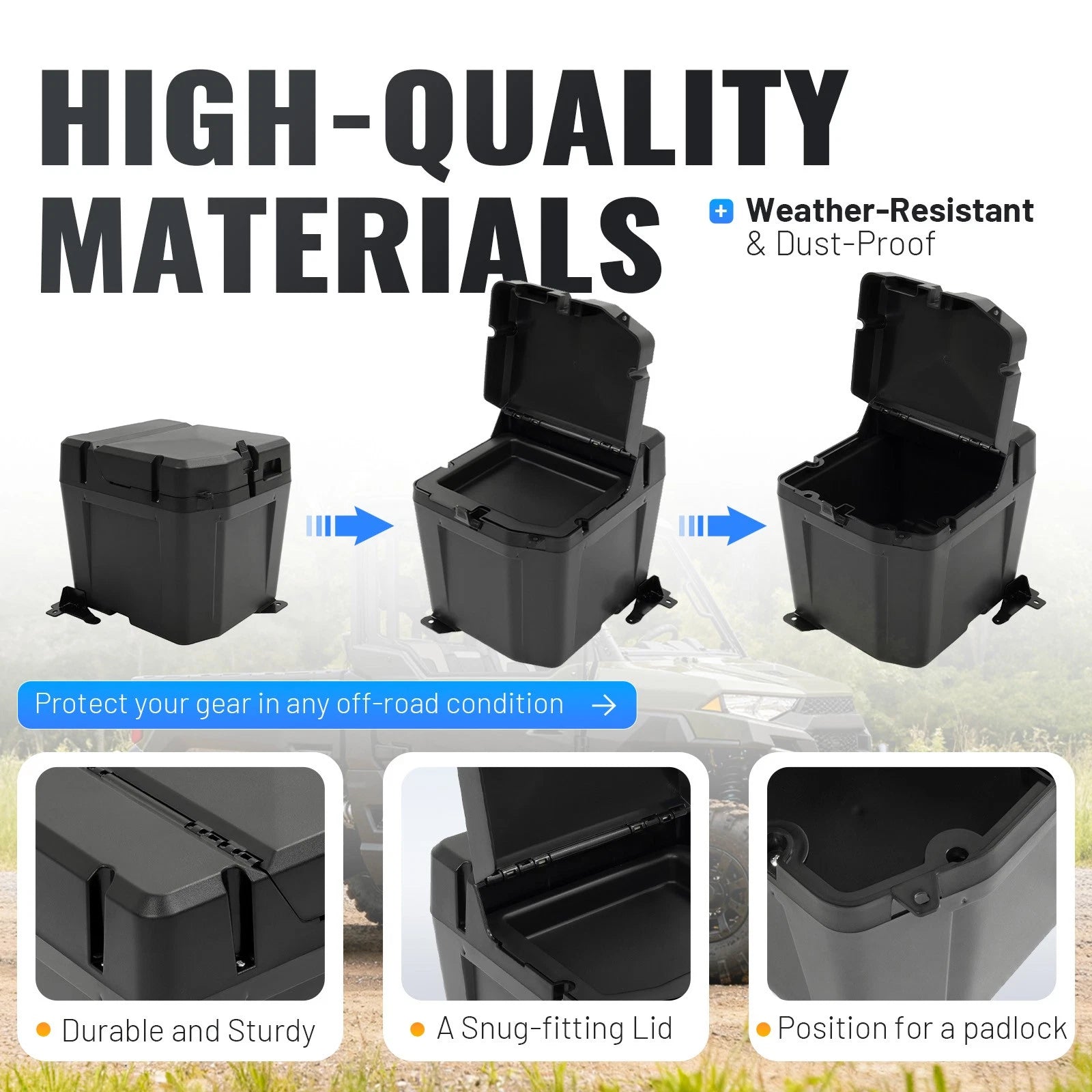 Under Seat Storage Box for Polaris Ranger XP 1000 (2018–2023)