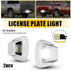 2X White LED Rear License Plate Lights for RAM Dakota (2011), Raider (2006–2009)