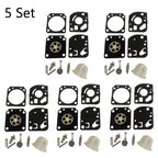 Set of 5 Trimmer Carburetor Repair Kits for Zama RB-115 C1U-W18 C1U-W18A C1U-W24