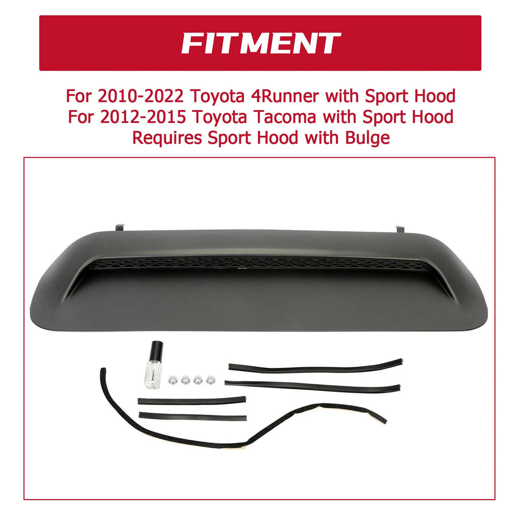 Hood Scoop Bulge Kit for Toyota 4Runner (2010–2022) Tacoma (2012–2015) Matte