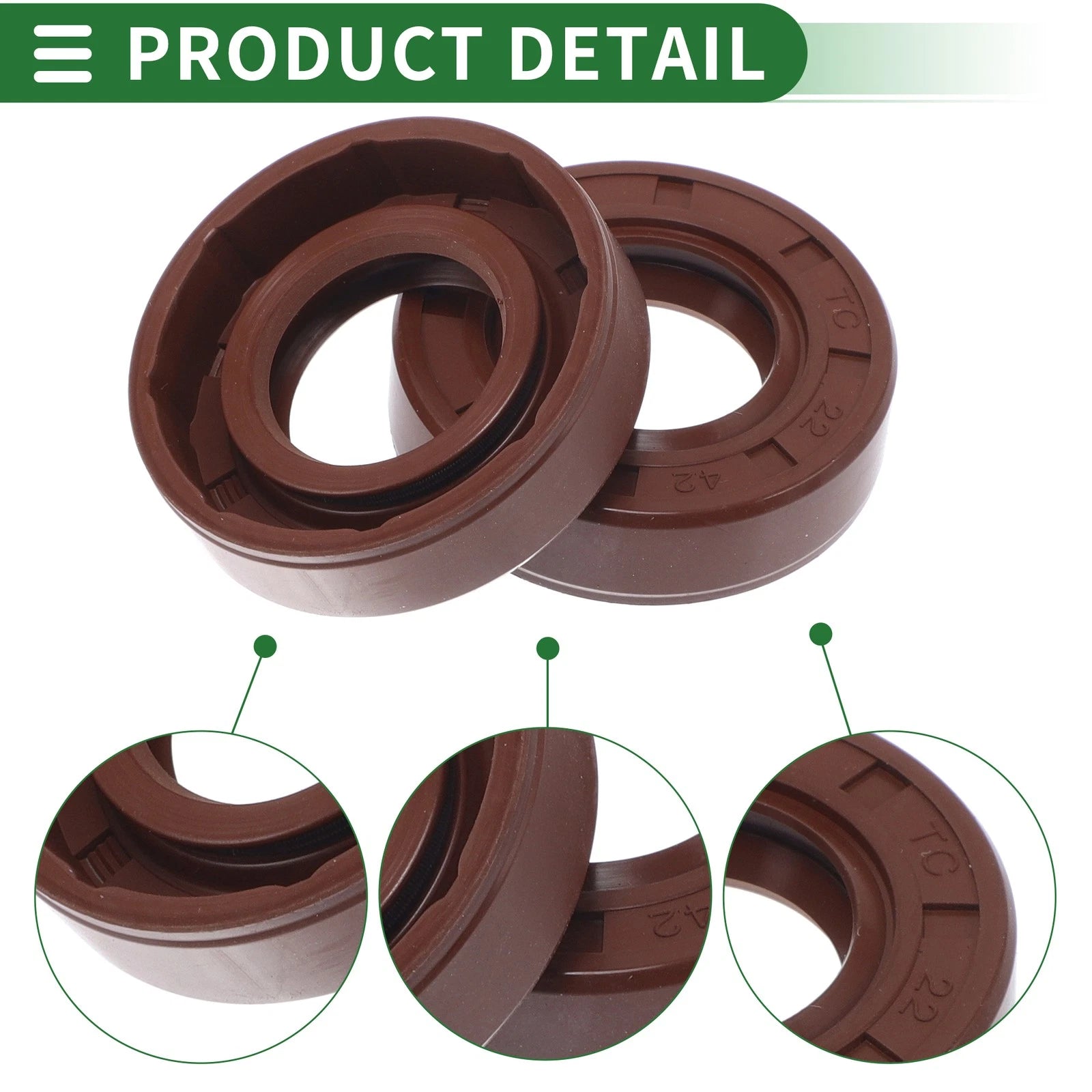 Set of 5 Oil Seal Rotary Shaft Seal FKM Rubber 22x42x11mm