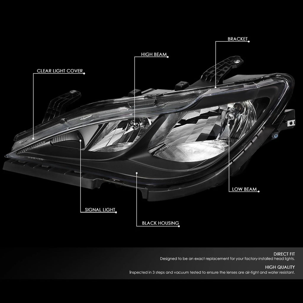 Headlight Lamps for Chrysler Pacifica Voyager (2017–2023) Black Housing Clear