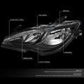 Headlight Lamps for Chrysler Pacifica Voyager (2017–2023) Black Housing Clear