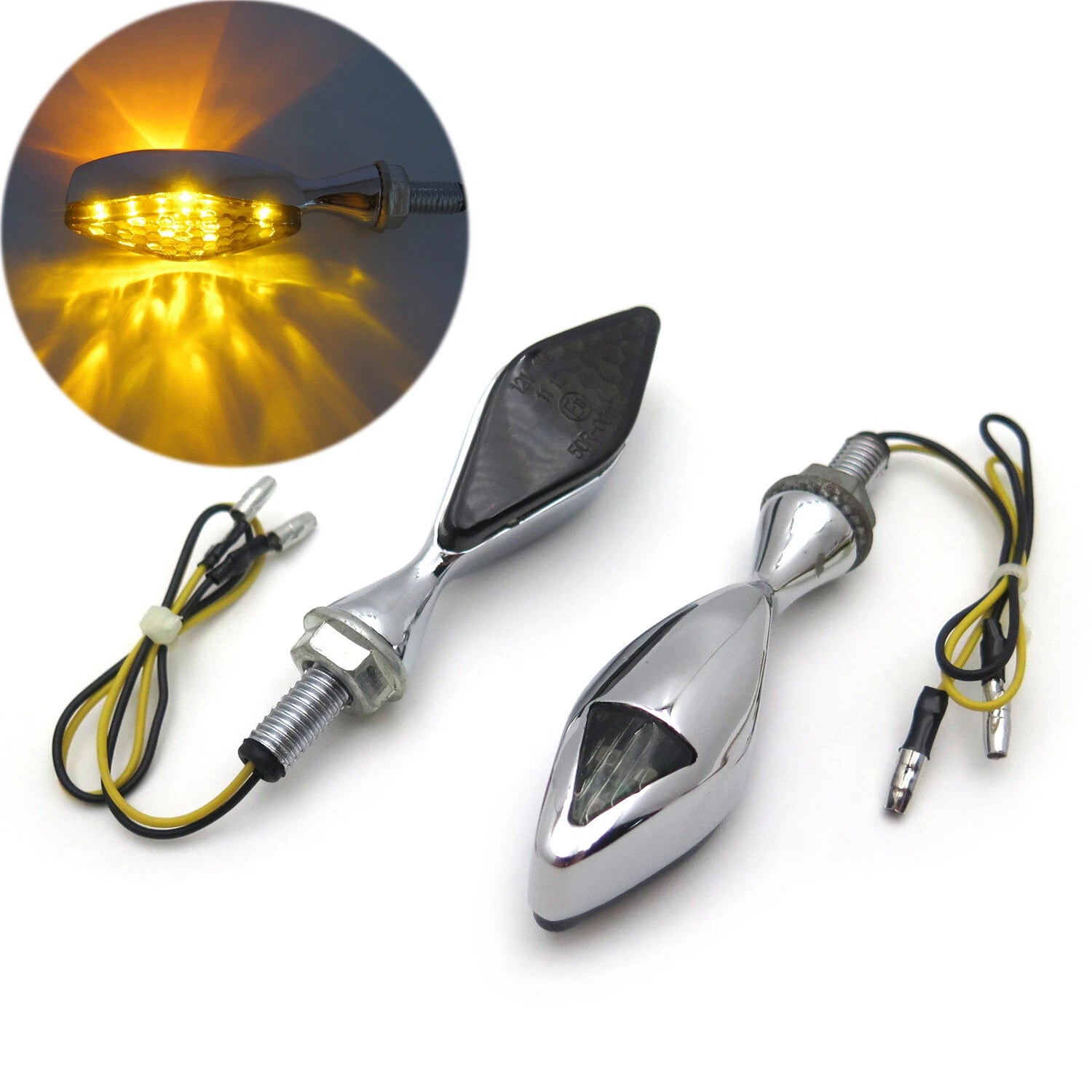 8mm LED Turn Signal Indicators for Honda Suzuki Yamaha