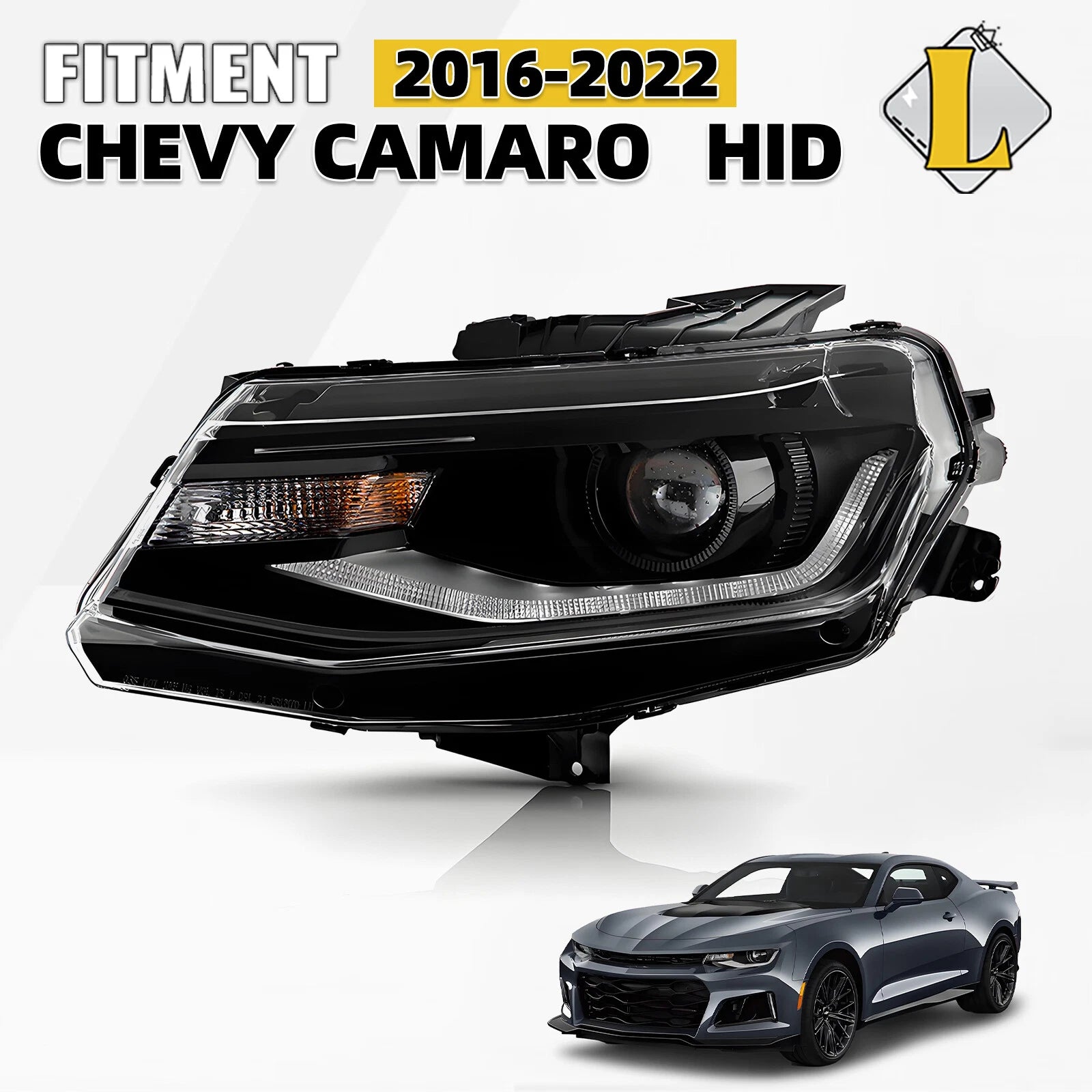 HID/Xenon Headlight for Chevy Camaro (2016–2024) Driver Side