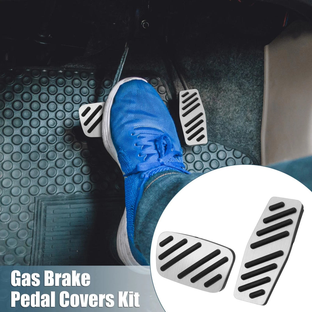 Gas Brake Foot Pedal Cover Kit for Chevrolet Impala (2015–2020) Silver Tone