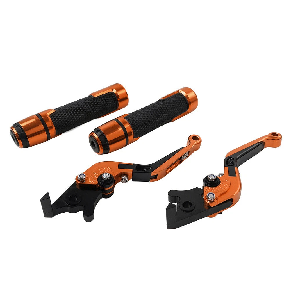 Set of 2 Orange Extendable Brake Clutch Levers for Ducati Monster (696)