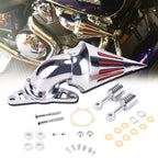 Chrome Spike Air Cleaner Intake Filter Kit for Harley Touring Dyna Softail
