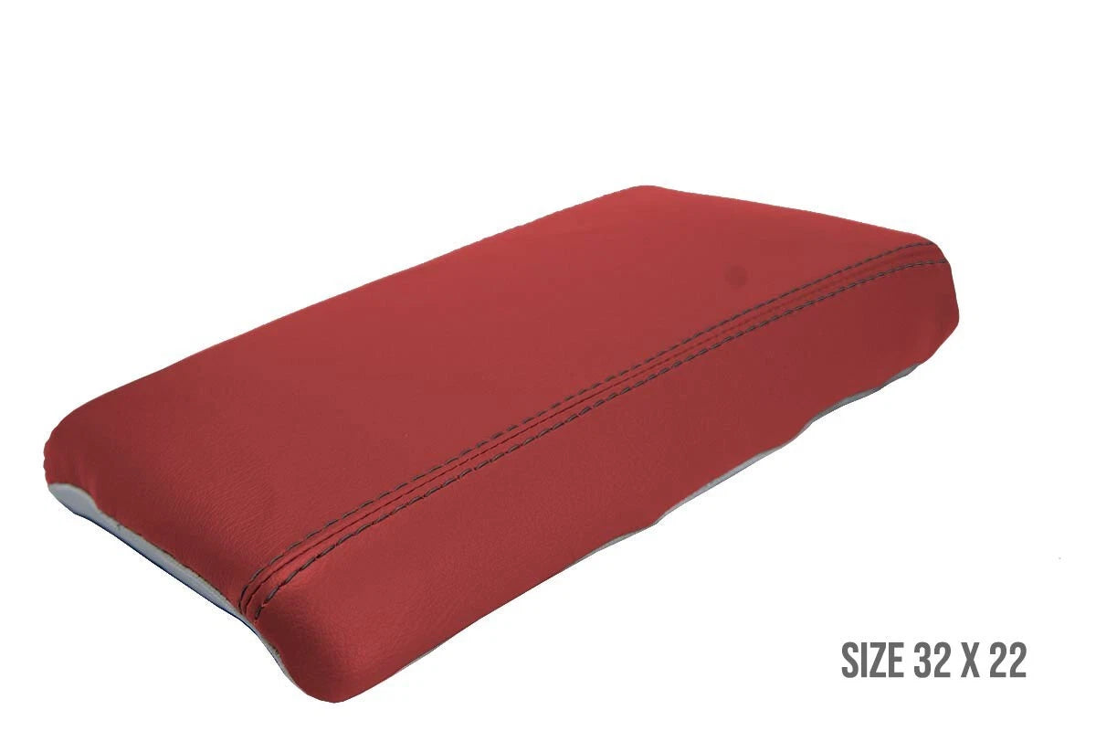 Leather Console Pull Over Cover for Nissan 300ZX (1984–1989) Red Black Stitch