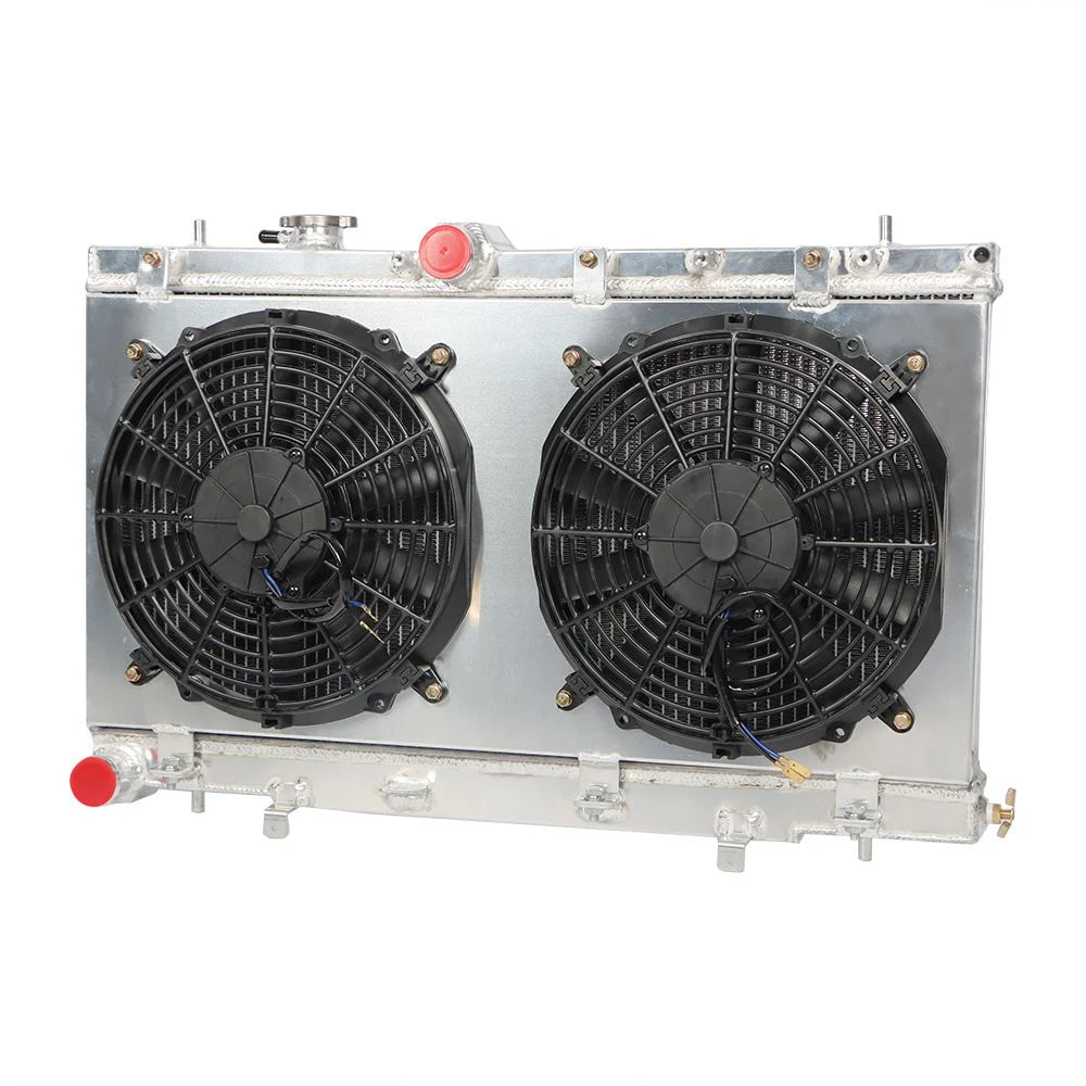 2Row Aluminum Racing Radiator with Fan Shroud for Subaru Impreza WRX STI (2002–2007)