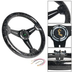 14" 340mm Deep Dish 6 Bolt Steering Wheel for Universal Fit (All Years)