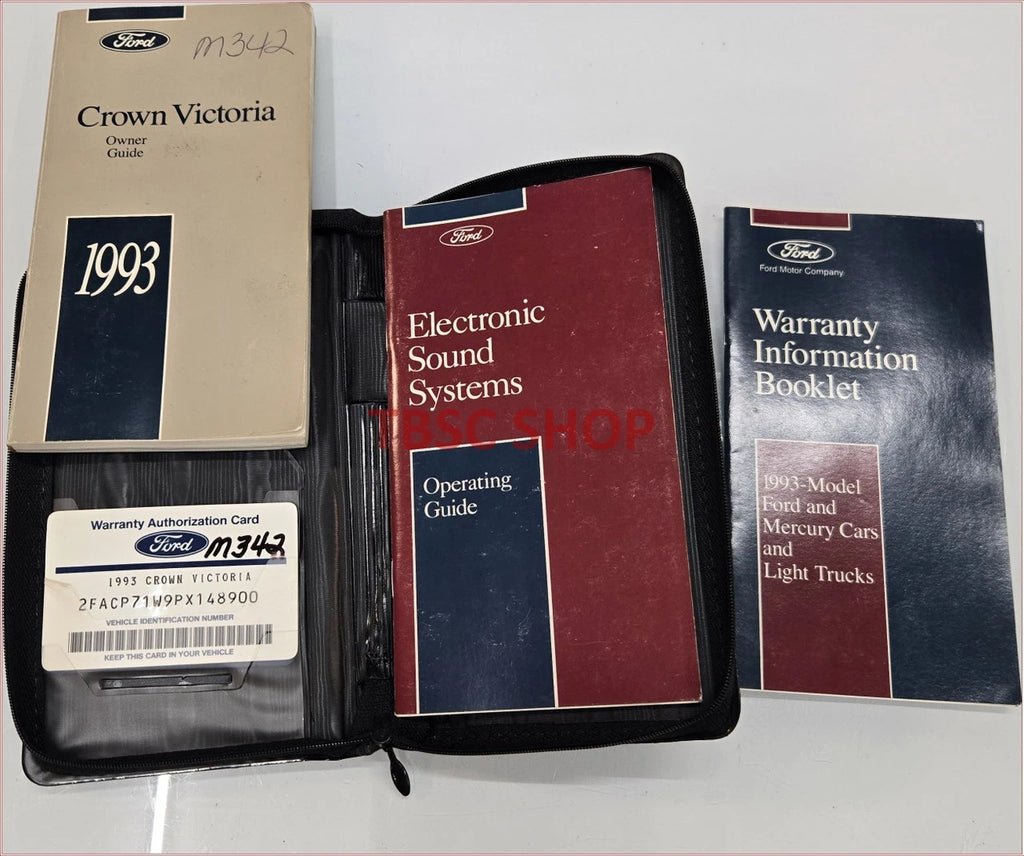 Owners Manual Kit for Ford Crown Victoria (1993) - OEM Case