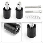 Set of 2 CNC Black 7/8" 22mm Handle Bar Ends Vibration Reducing Sliders