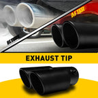 Dual Exhaust Pipe Muffler Tail Tip for Car (Replace Kit, Black)