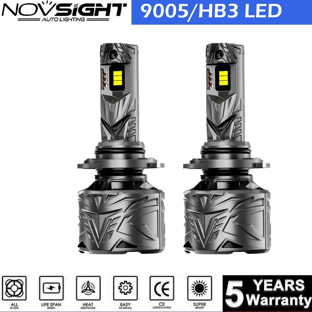 2X 9005 HB3 LED Headlight Bulbs for High Beam (60000LM, 6500K)