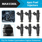 Set of 6 Fuel Injectors for Holden Commodore VZ VE Captiva Rodeo (2004–2017)