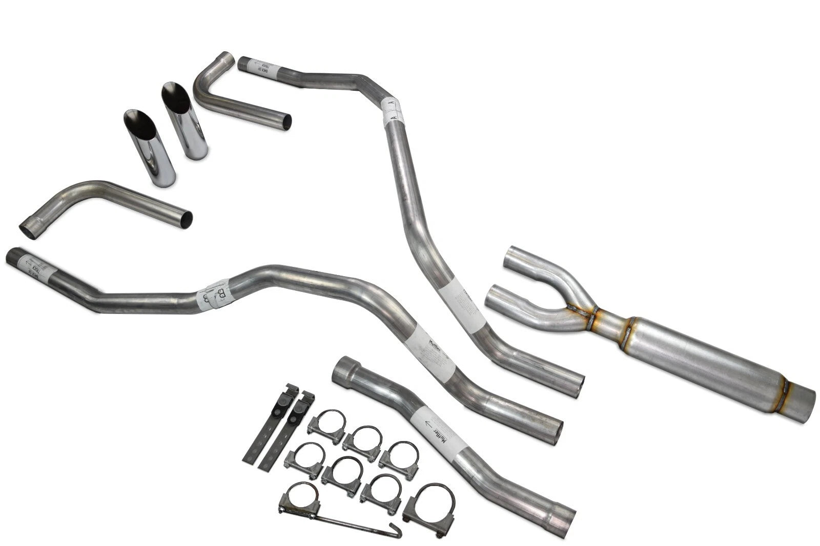 Dual Exhaust Glasspack Slash Cut Tip for Nissan Titan (2004–2006)