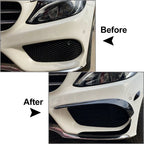 6 x Front Bumper Lip Spoiler Fins for Mercedes Benz C-Class W205 (2015-2018)