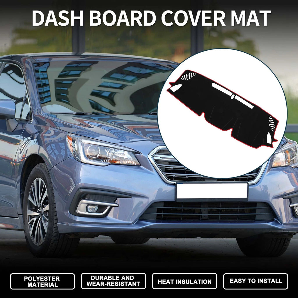 Dashboard Cover Mat for Subaru Levorg (2014–2020) Black Red Sun Protector