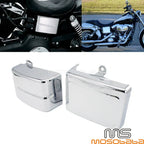 Chrome Side Battery Fairing Covers for 2006-2017 Harley Dyna Fat Bob FXDF