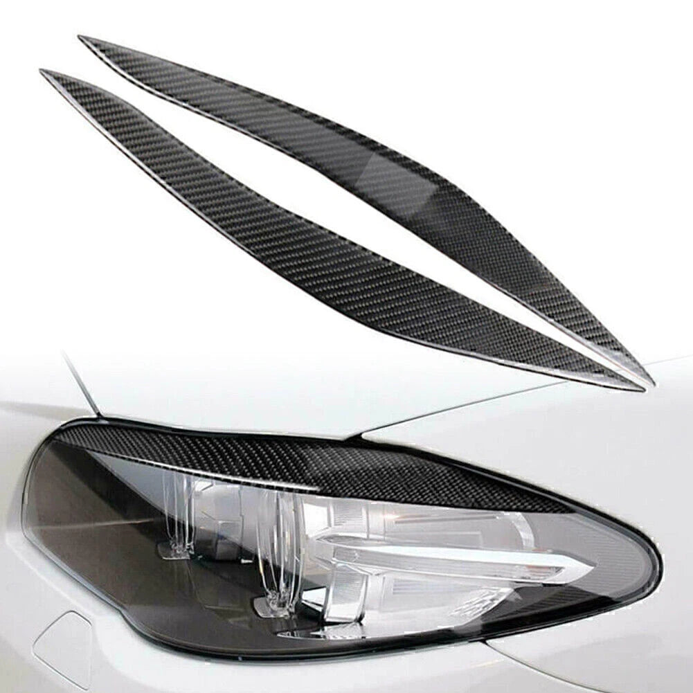 Carbon Fiber Headlight Eyebrow Eyelid Trim for BMW 5 Series F10 (2011–2017)