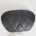 Deluxe Driver Backrest for Harley FL Touring (2008–2024) - Diamond Orange Stitch