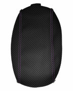 Console Lid Cover for Nissan Skyline R34 (1998–2002) Carbon Fiber Purple Stitch