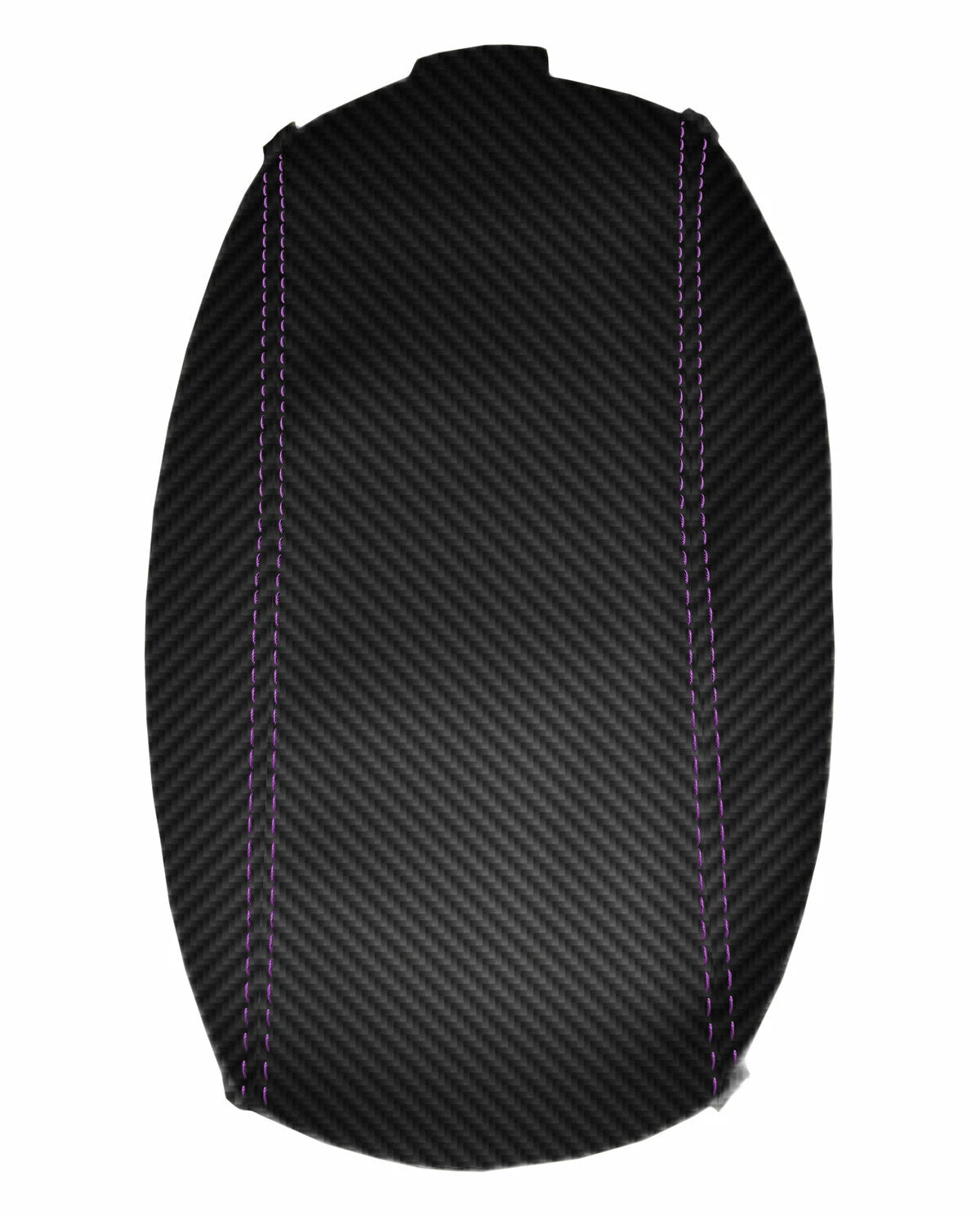 Console Lid Cover for Nissan Skyline R34 (1998–2002) Carbon Fiber Purple Stitch