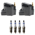 2 Ignition Coils & 4 Spark Plugs for Chevrolet Cavalier L4 (1995–2005)