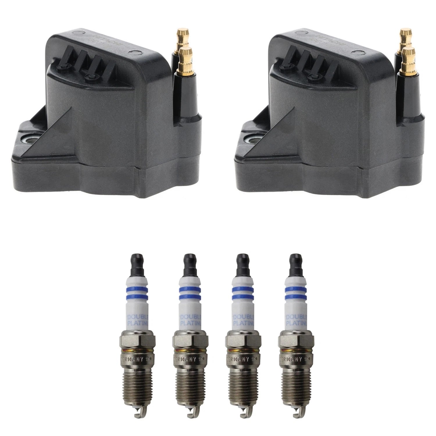 2 Ignition Coils & 4 Spark Plugs for Chevrolet Cavalier L4 (1995–2005)