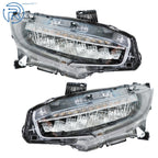 Full LED Headlights Assembly for Honda Civic (2016-2019) Chrome