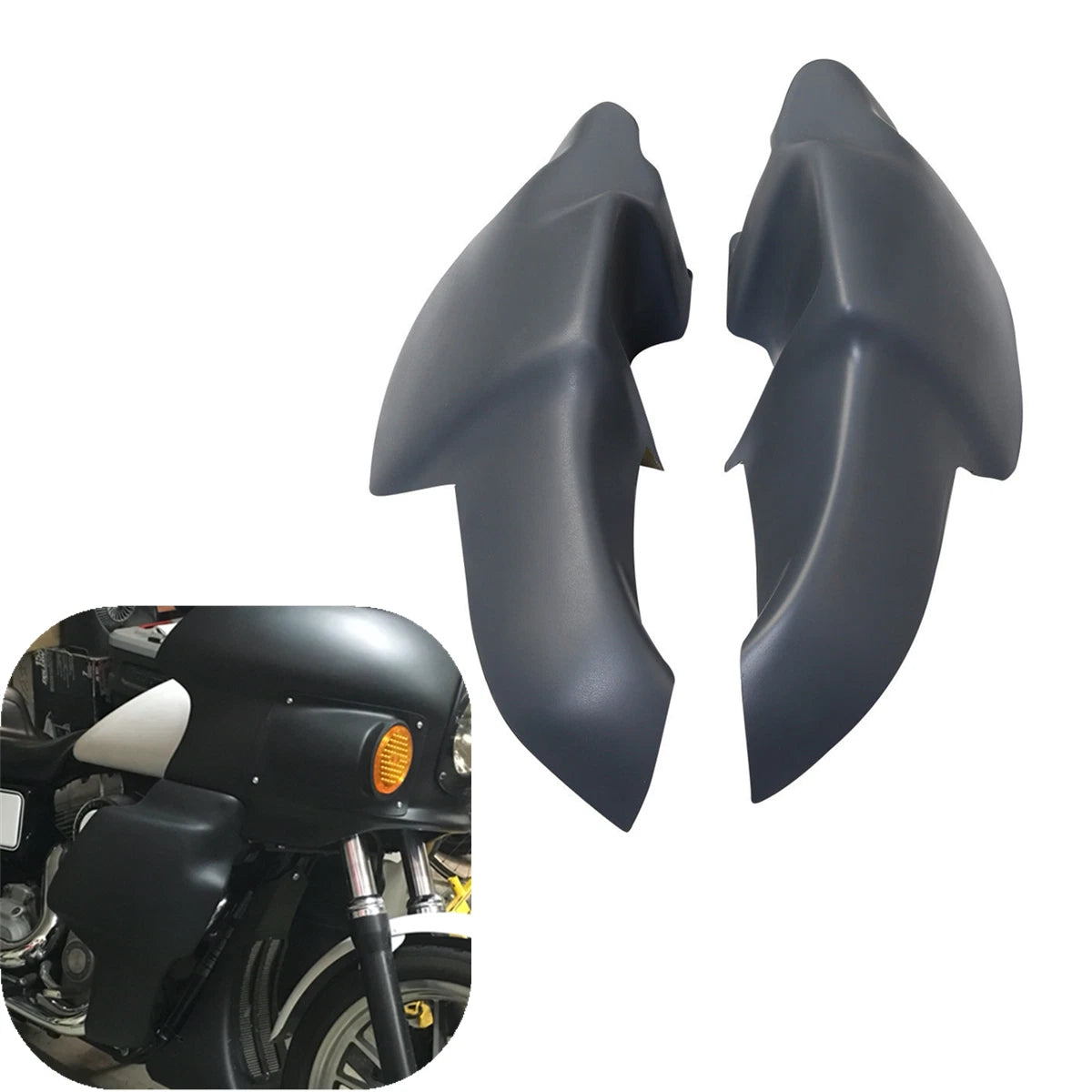 Unpainted Lowers Leg Fairings for Harley Low Rider, Street Bob