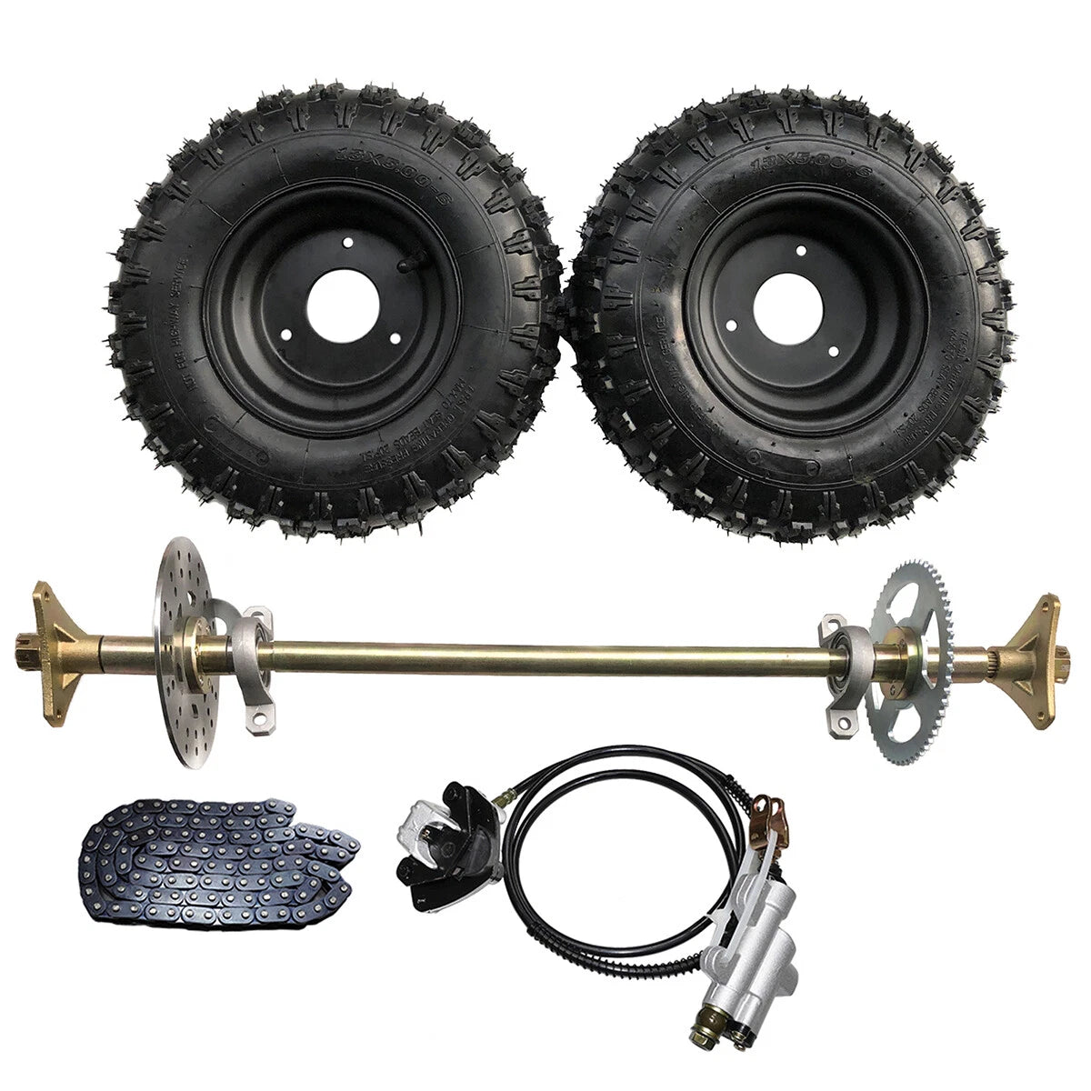 29" Go Kart Rear Live Axle Kit with Brake Assembly & Sprocket for Drift Trike