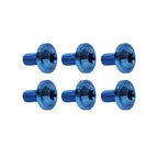 6pcs Blue M6x25mm Torx Head Screws for Bike Motor