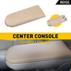 Beige Leather Center Console Armrest Cover for VW Jetta Beetle (1999–2009)