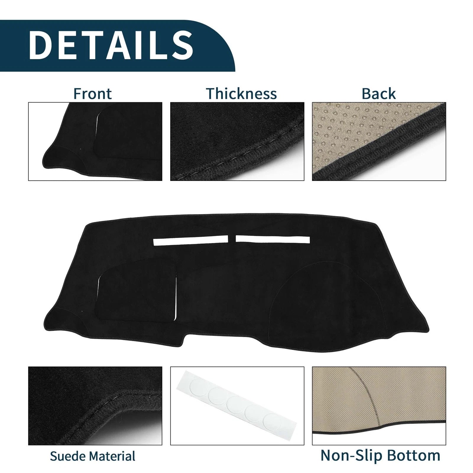 Dashboard Dash Cover Mat for Nissan Note E12/HE12/NE12 (2013–2020) Black
