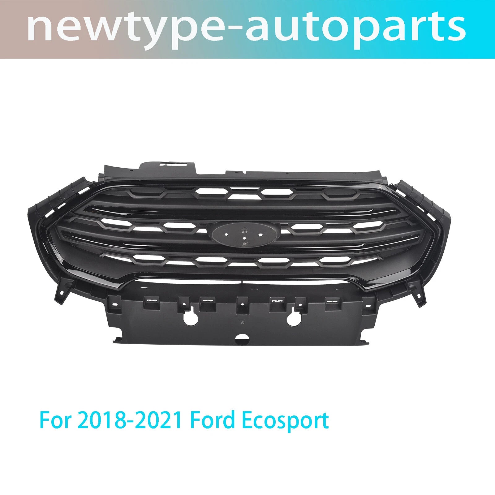 Front Upper Grille for Ford Ecosport (2018–2021) GN1Z17B968 Glossy Black