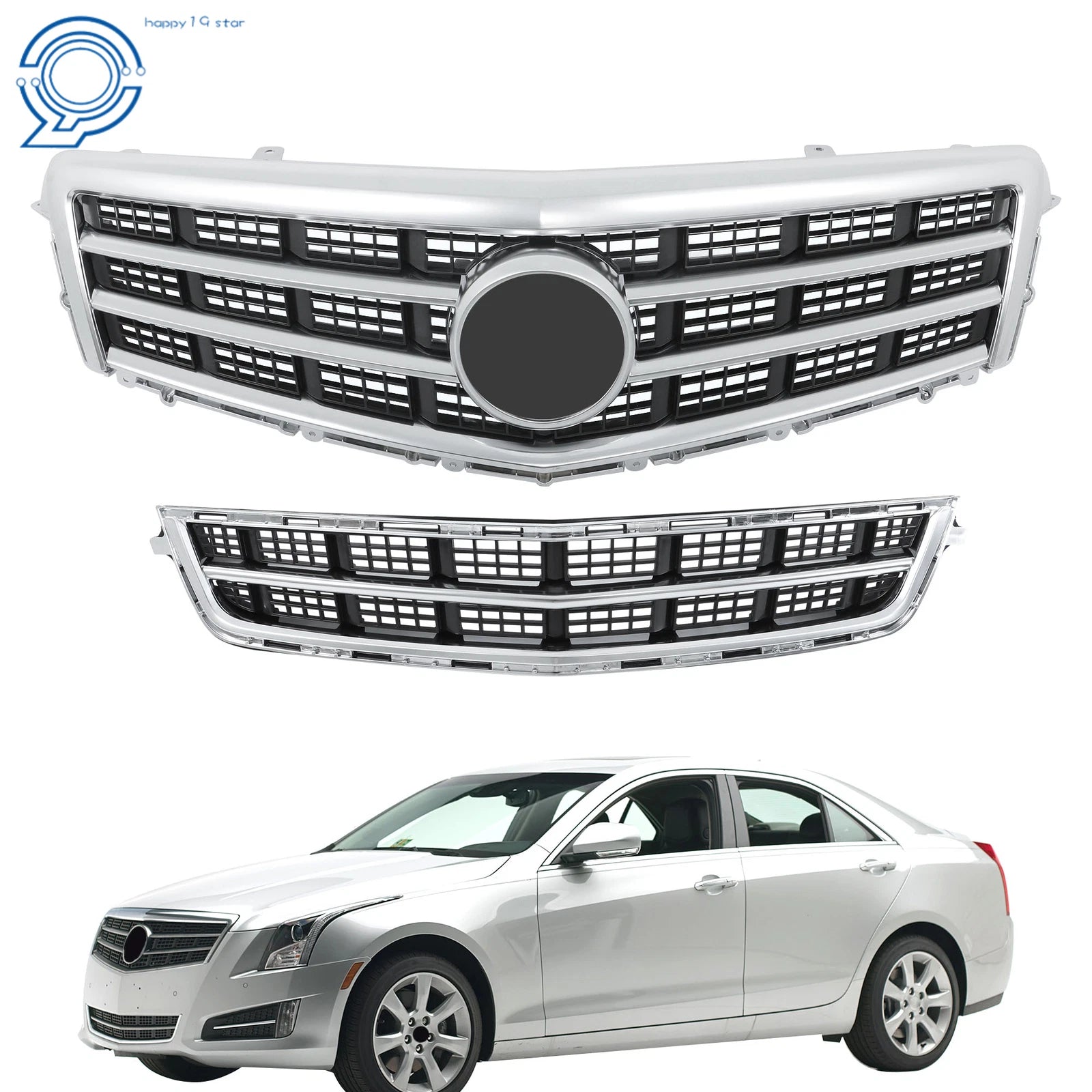 Front Bumper Grille with Trim for Cadillac ATS (2013–2014)