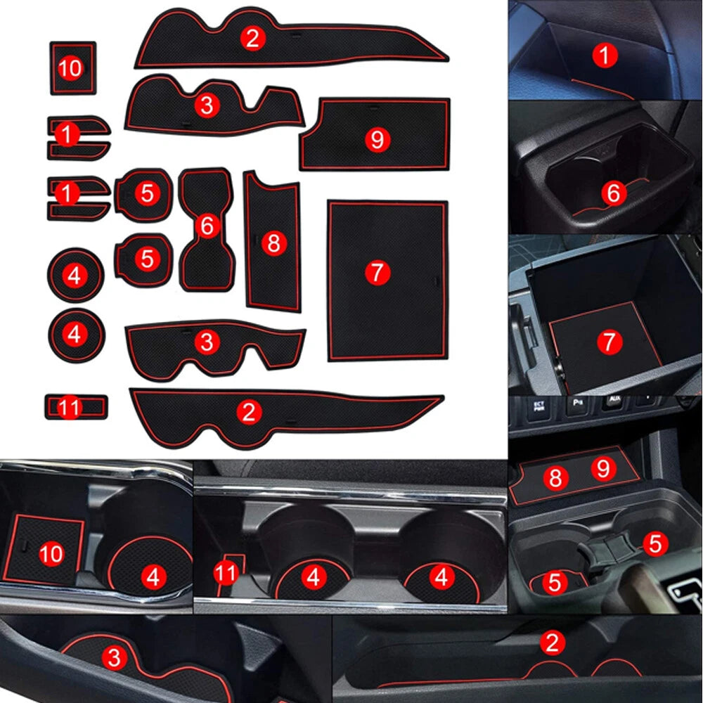 Red Liner Accessories for Toyota Tacoma (2016-2022)