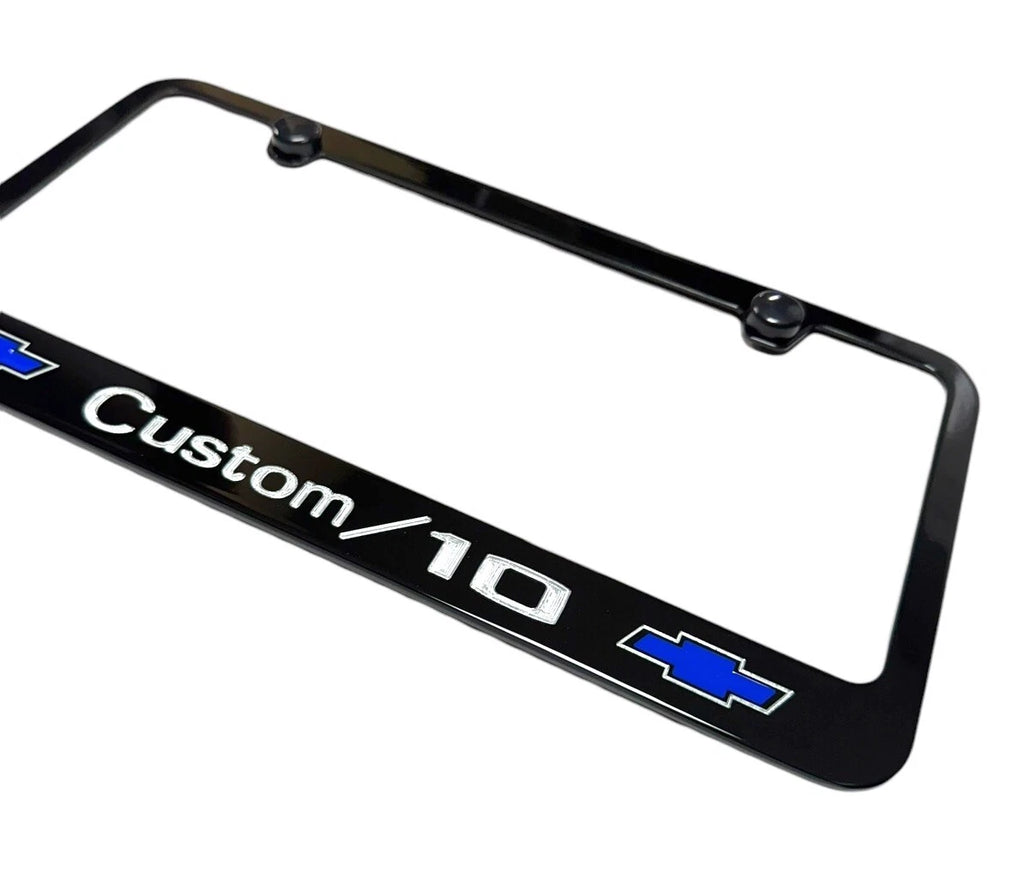 License Plate Frame Engraved Chevrolet Blue Bowtie Licensed for Chevy (2010–2025)