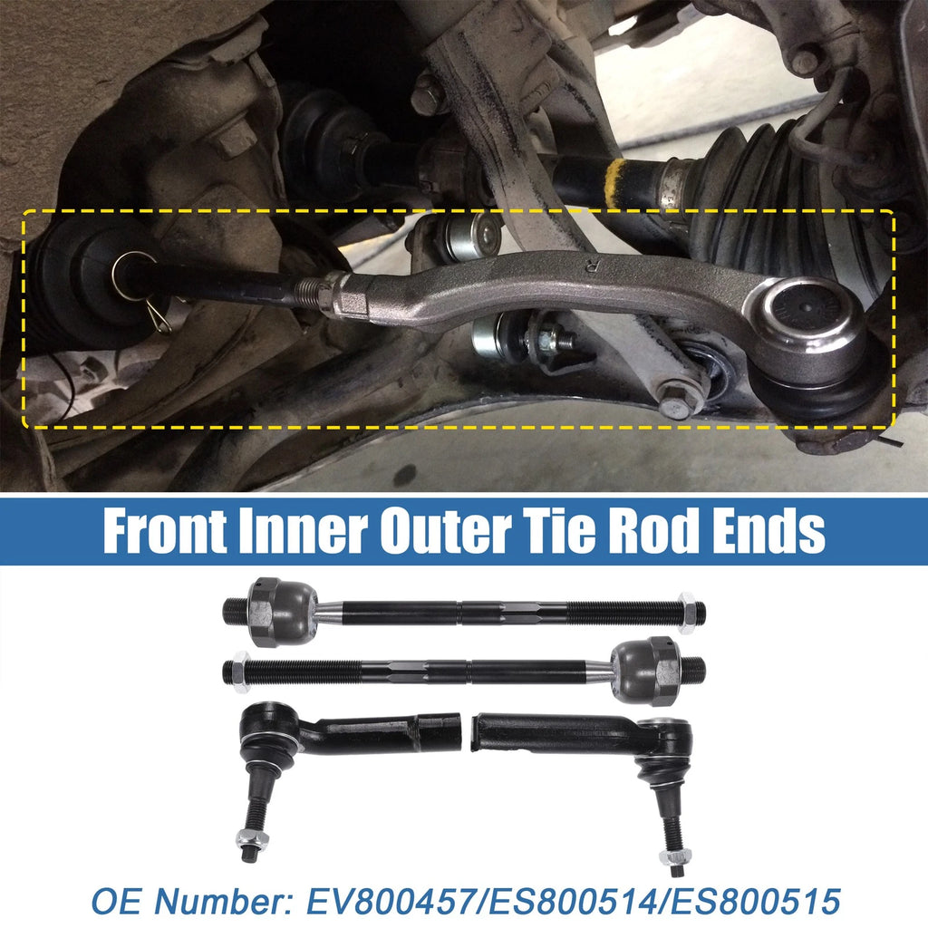 Set of 4 Front Lower Upper Tie Rod End Links for Lincoln Navigator (No.EV800457)