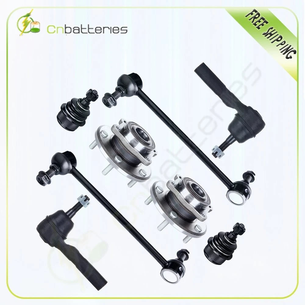 2x Front Wheel Bearing, 2x Ball Joints, 2x Tie Rod, 2x Sway Bar for Dodge Journey