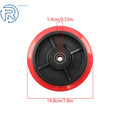 Set of 4 Heavy Duty Polyurethane Caster Wheels 8 Inch 1/2" Bore Axle