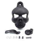 Black Skull Horn Cover for Harley Big Twins V-Rods (1992–2020)