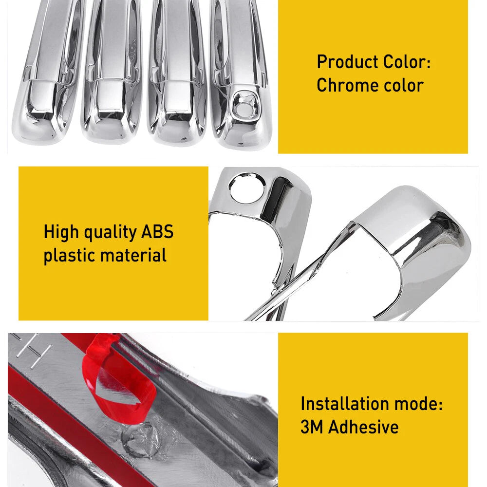 Chrome Door Handles for Dodge Ram 1500 2500 3500 (2002–2008)