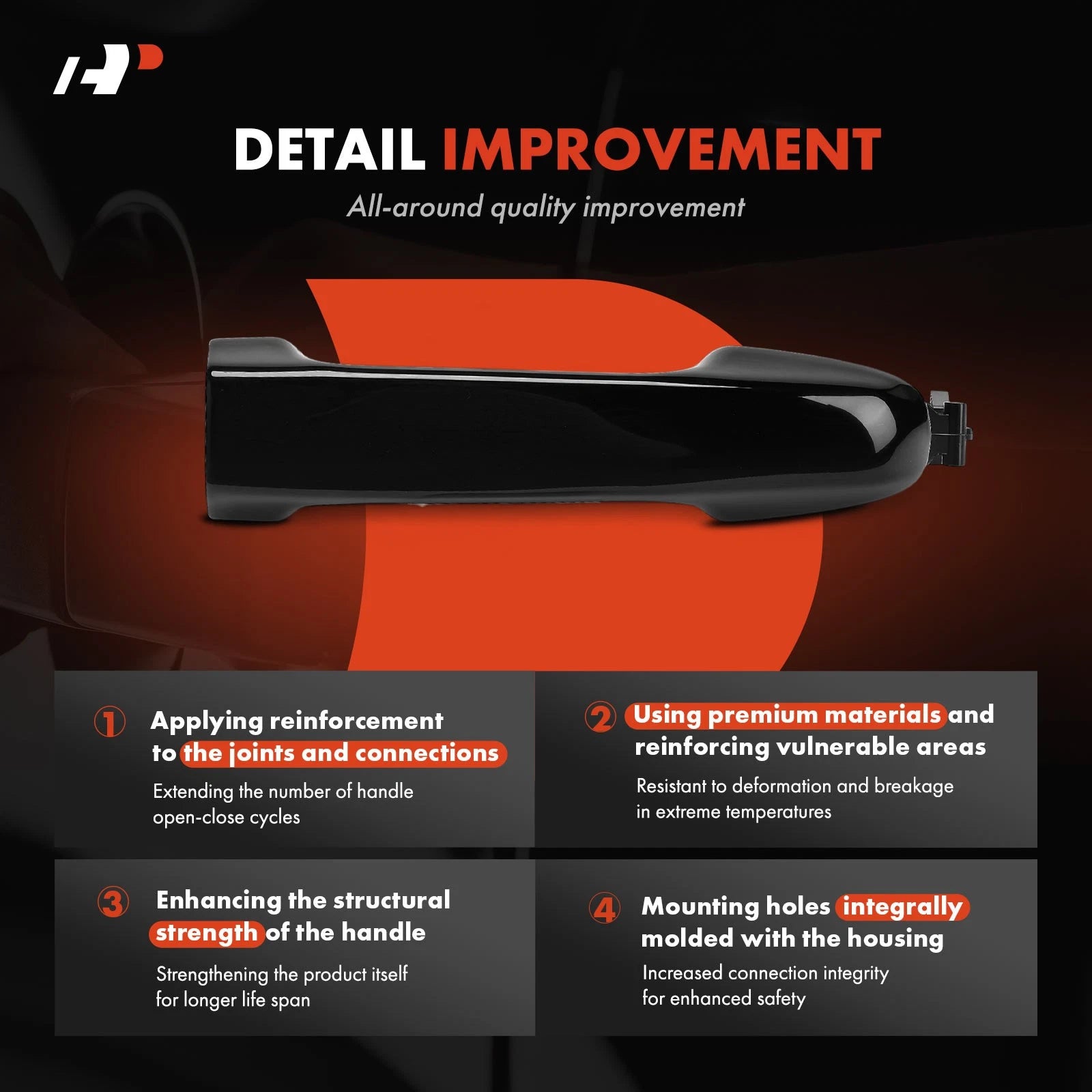 Exterior Door Handle with Keyhole for Toyota Camry (2012–2024)