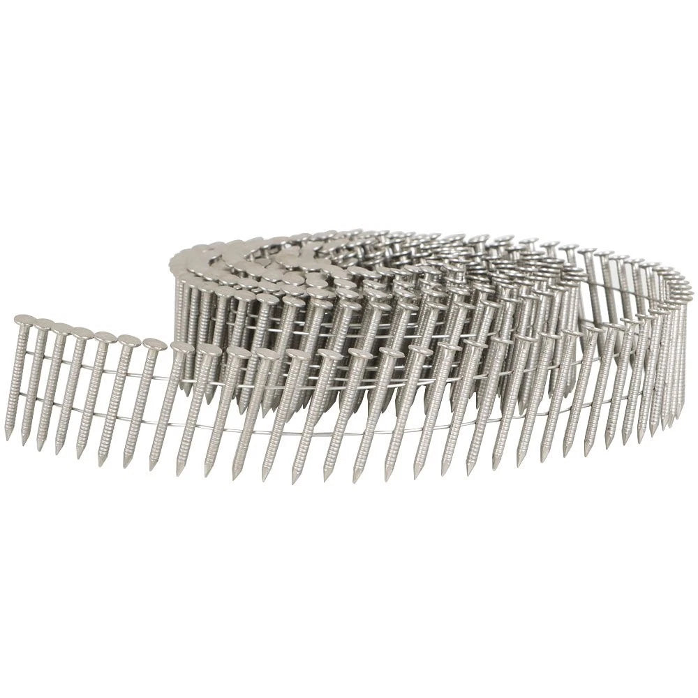 Set of 1200 Stainless Steel Ring Shank Siding Nails 15 Degree